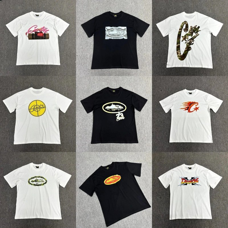 Corteiz Multicolor T-Shirt Collection: Loose 240g Cotton Crew Necks in About 81 Colorways