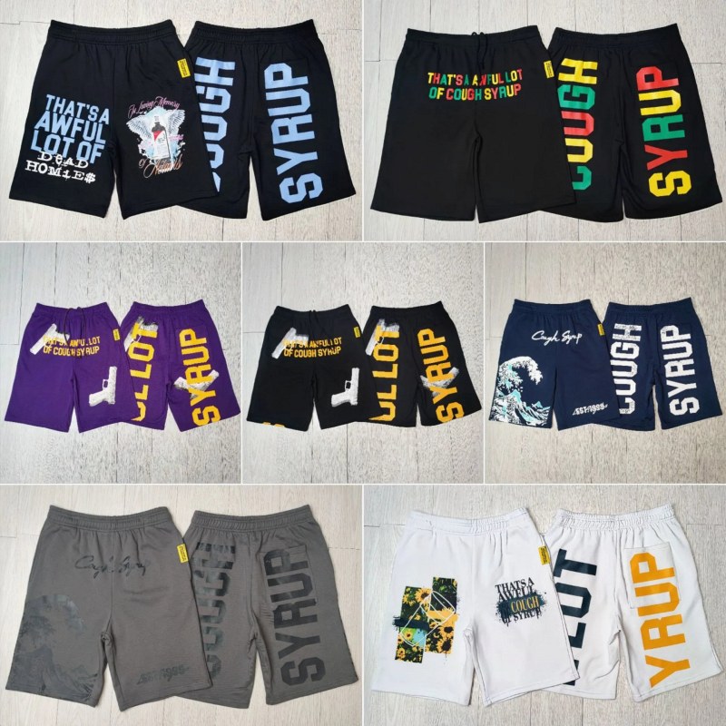 Cough Syrup Multicolor Cotton Tee-and-Shorts Collection With an Oversized Cut