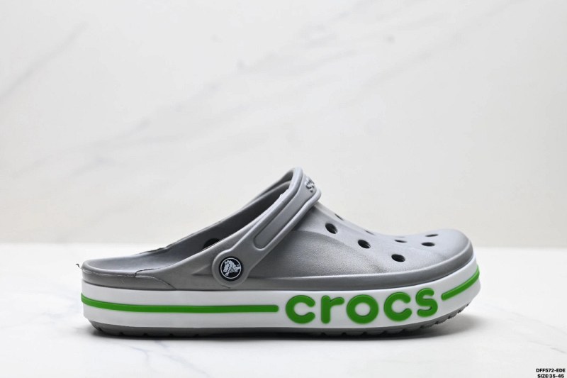 Crocs Bayaband Clogs in Gray, Listed in Sizes 35–45