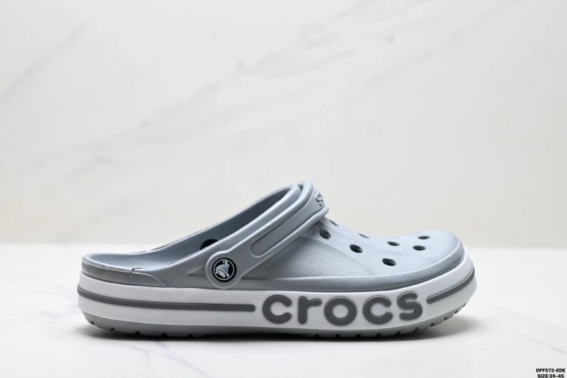 Crocs Bayaband Gray Clogs: Unibody Slip-On Design in EU 35–45
