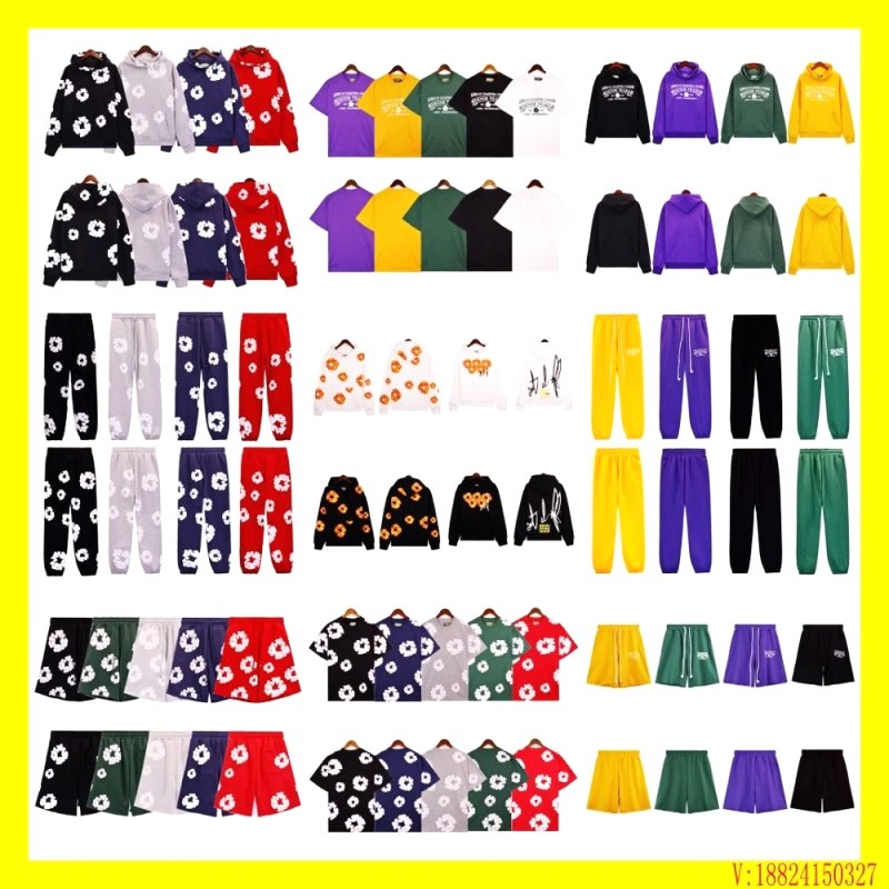 Denim Tears Wreath Sweatshirt Collection in Polyester Fleece, Eight Colourways