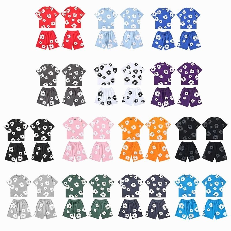 Denim Tears Multicolor Cotton Tees: Foam-Print Graphics in S–XXL