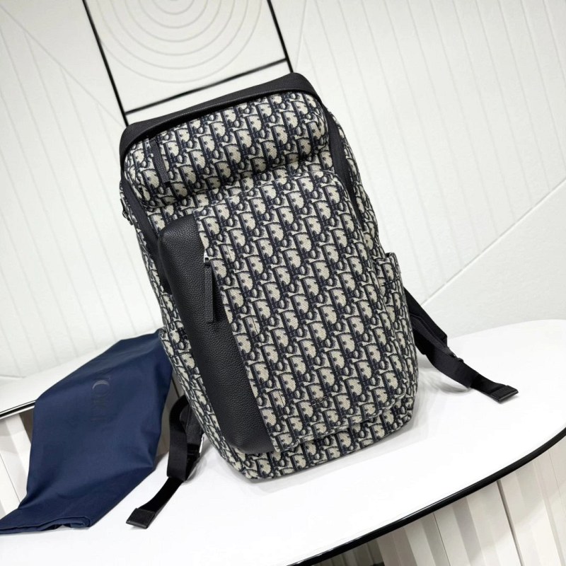 Dior Black Backpack in Modern Everyday Style, Listed With Oblique Monogram Flap Silhouette