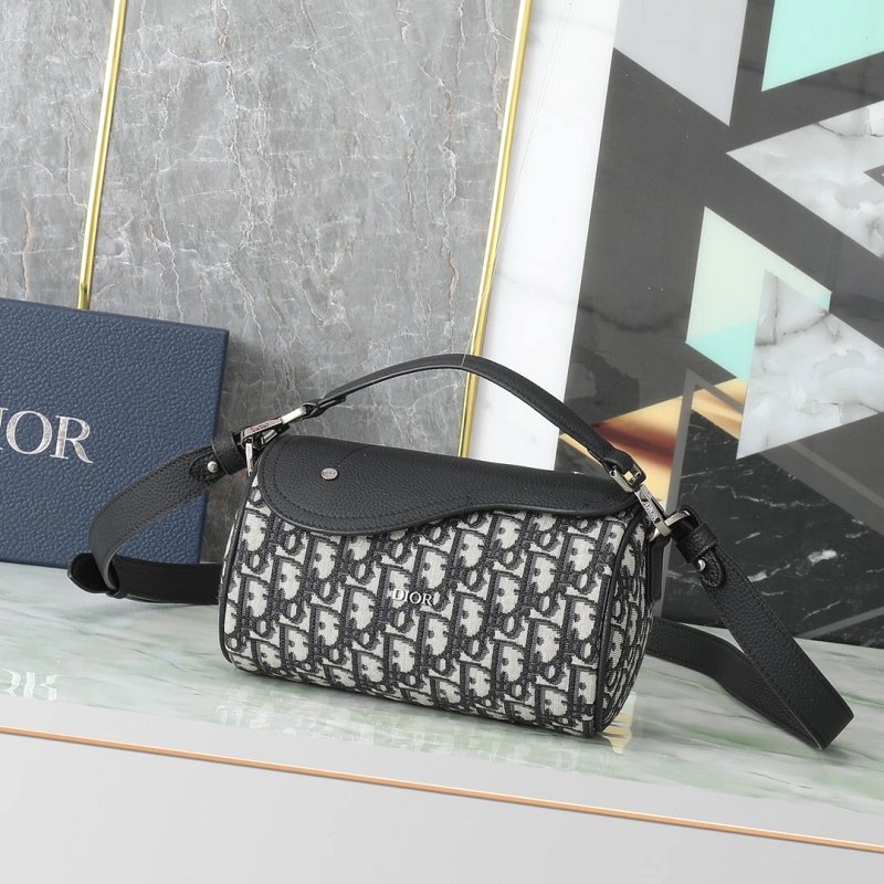 Dior Black Quilted Chain Bag in Soft Cow Leather, Medium Dumpling Shape