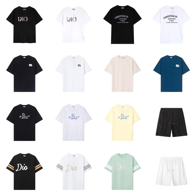 Dior Embroidered Khaki Tee in a Relaxed Crew-Neck Cut