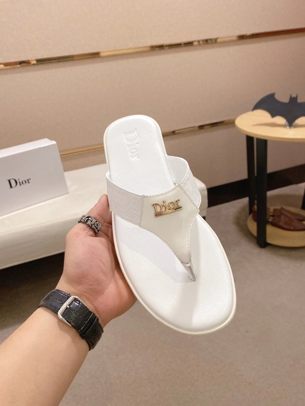 Dior White Slides in an Easygoing Casual Silhouette, Listed in EU Sizing