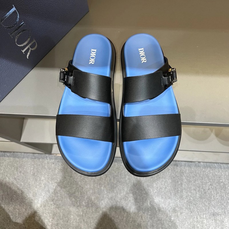 Dior Blue Slides in a Casual Summer Silhouette, Offered Across a Wide Size Run