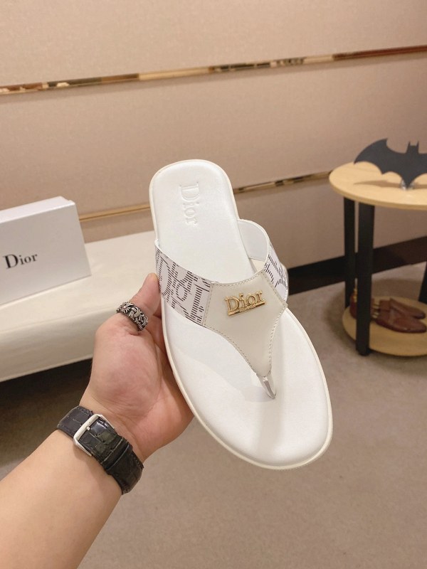 Dior White Slide Sandals: A Plain Slip-On Casual Style Listed Through Size 45