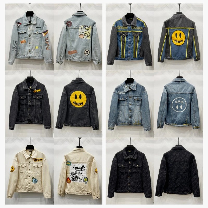Drew House Washed Cotton Denim Jacket in Six Colourways, Standard Fit S–XL