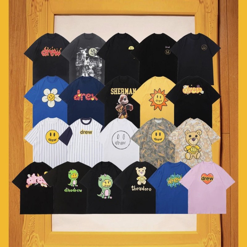 Drew House Striped Multicolor Tee: 230g Cotton Oversized Cut in About 50 Colorways