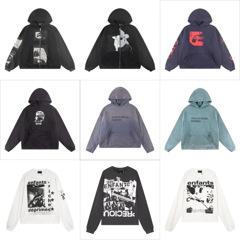 ERD Letter-Print Short-Sleeve Pullover in a Loose Streetwear Cut