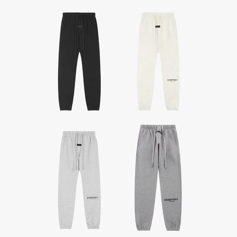 Fear of God Essentials Sweatpants: Fleece-Backed Cotton, Straight Leg, Four Colorways