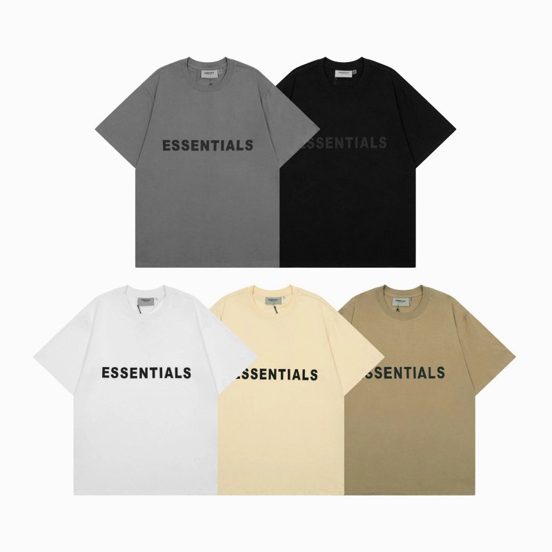 Fear of God Essentials Multicolor T-Shirt Collection: Oversized Cotton Print Tees in S–XXL