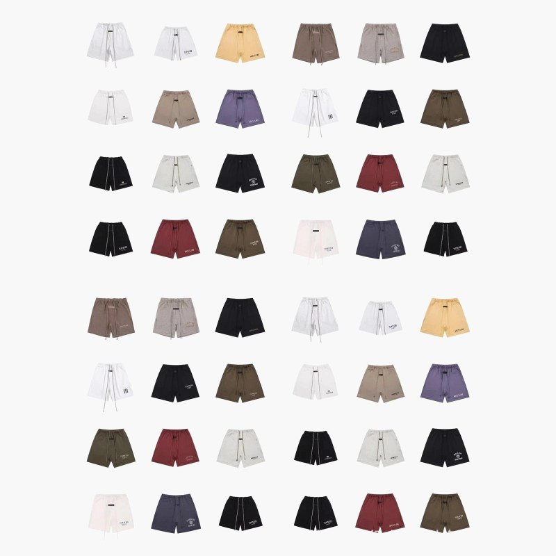 Fear of God Essentials Cotton-Terry Shorts: Relaxed 5-Inch Cut in a Multicolor Range