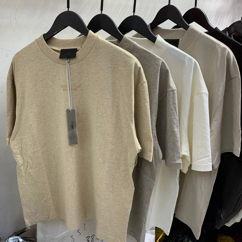 Fear of God Essentials Multicolor Tee Collection in Heavyweight Cotton with Color-Block Detailing