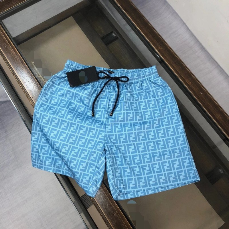 Fendi Blue Shorts: Slight-Stretch Polyester Blend, Summer 2025, Five Colorways