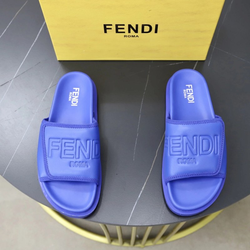Fendi Blue Slides in an Easygoing Casual Style, Listed in Sizes 35–45