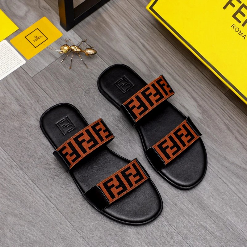 Fendi Black Slides: A Flat, Slip-On Casual Sandal Listed in EU 35–45
