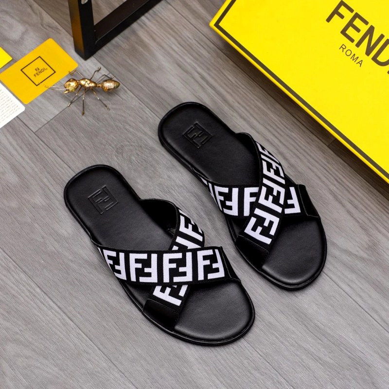 Fendi black slides with a true-to-size Italian fit and a cushioned-footbed reputation