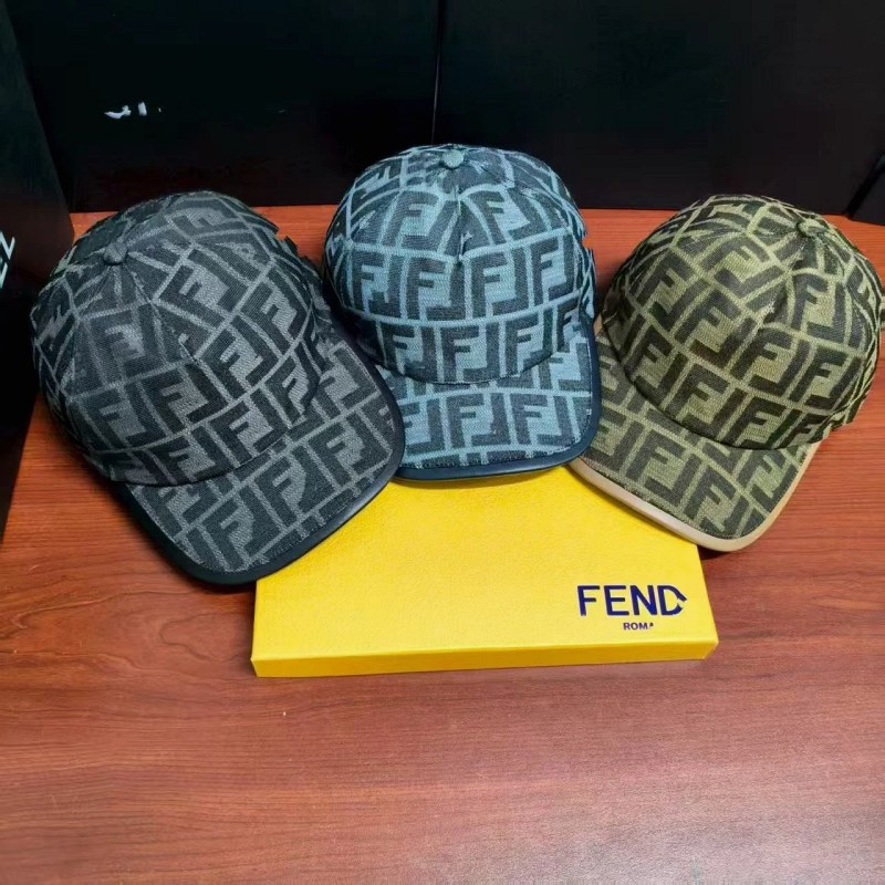Fendi Multicolor Baseball Cap Collection: Five Colorways, Adjustable Cotton Crown