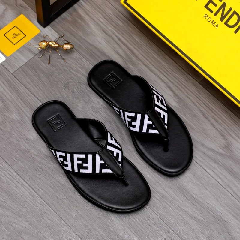 Fendi Black Slides in a Casual Slip-On Style, Listed in Sizes 35–45