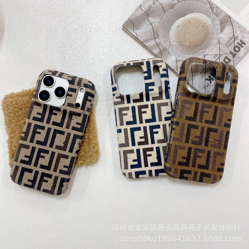 Fendi White Hard-Shell iPhone Case with a Sprayed PC Finish