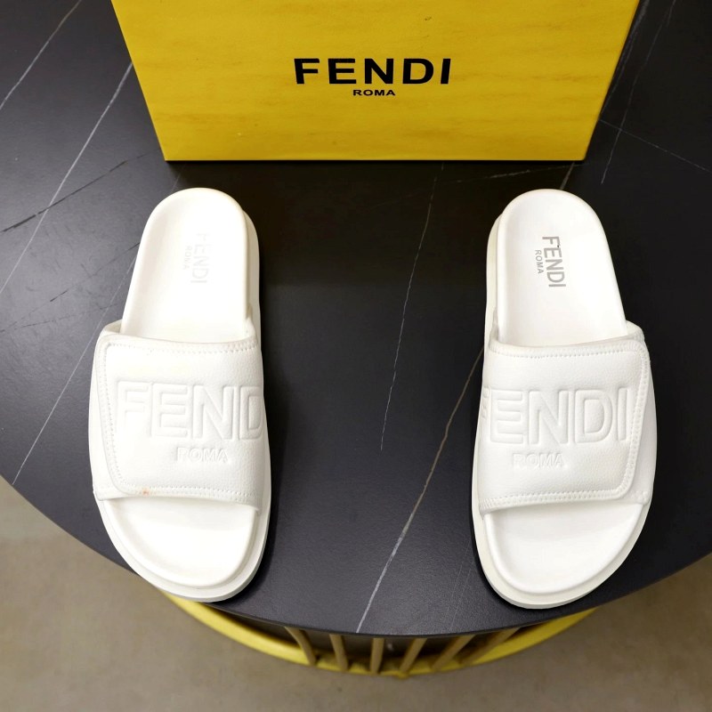 Fendi White Slides, a Casual Slip-On Listed in Sizes 35–45