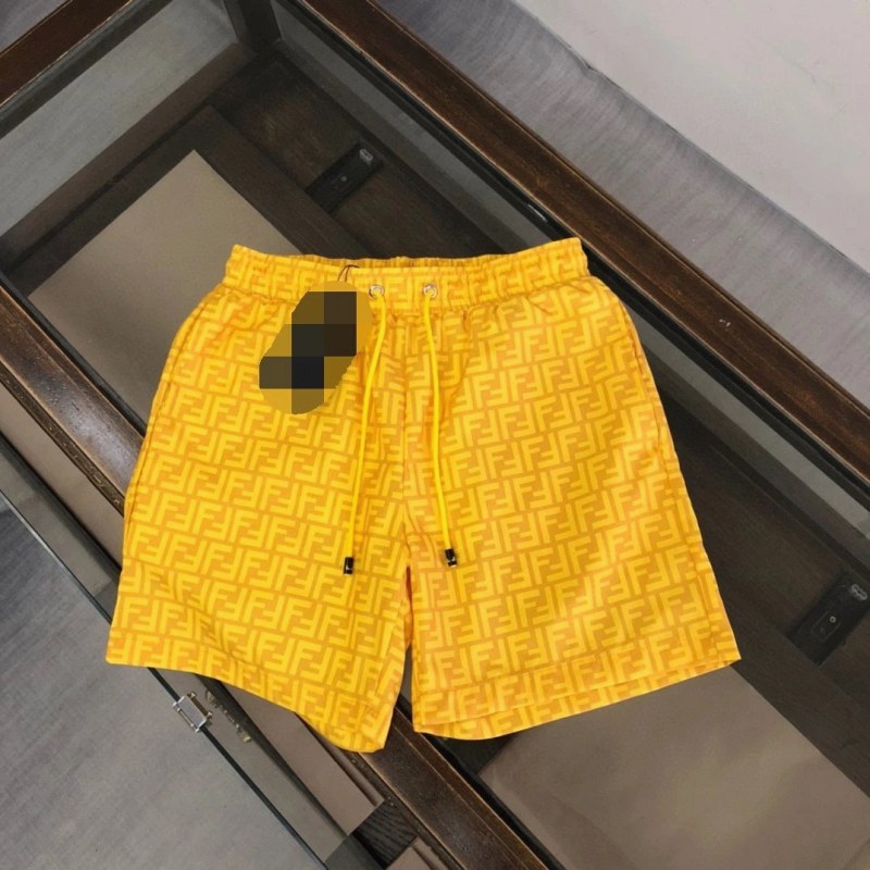 Fendi Yellow Shorts: Polyester Faux-Cotton Casual Shorts in Sizes S to 6XL