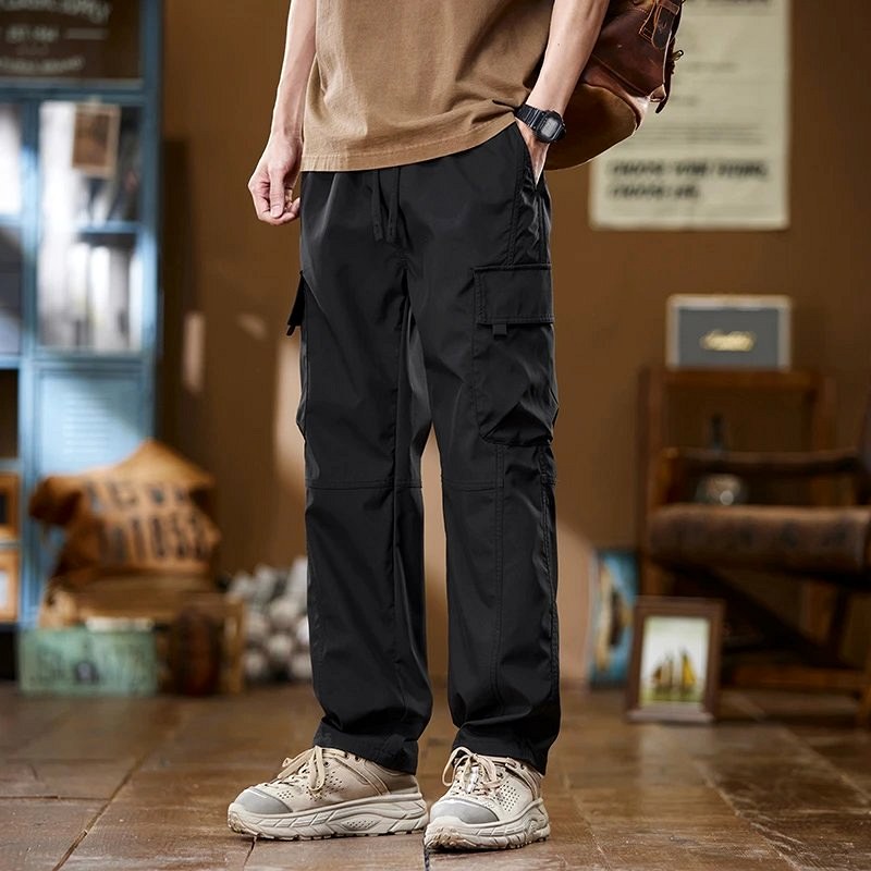 Foreign Trade Black Cargo Pants — Style 9810 Small-Oxford Utility Cut in Black, Khaki, and Army Green