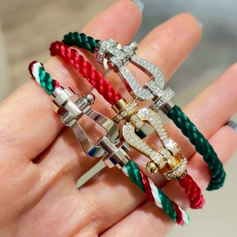 FRED Force 10-Style Cable Bracelet in Three Hardware Finishes and Two Wrist Sizes