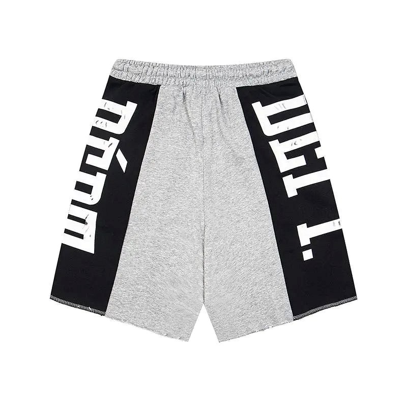 Gallery Dept Gray Athletic Shorts — Loose Five-Inch Cut in a Wide Color Run