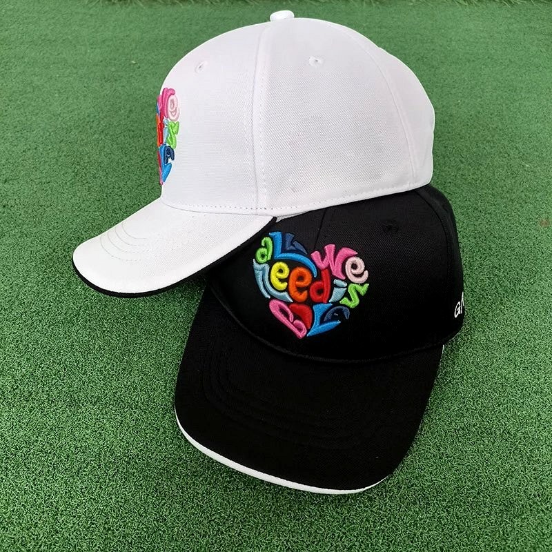 Gallery Dept Multicolor Baseball Cap Collection: Embroidered Heart Motif, Curved Brim