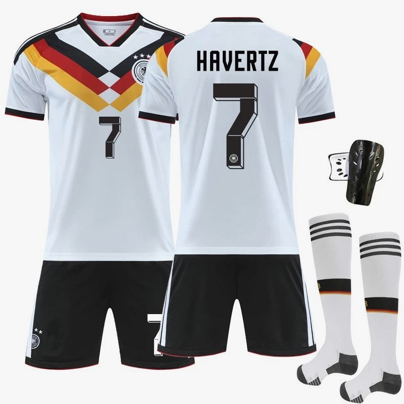 Germany Black Retro-Style Football Jersey in Polyester, Sold With Socks and Optional Guards