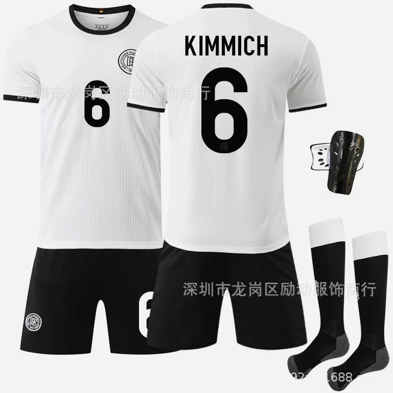 Germany Black Retro-Style Football Jersey With Number, Sock, and Gear Bundle Options