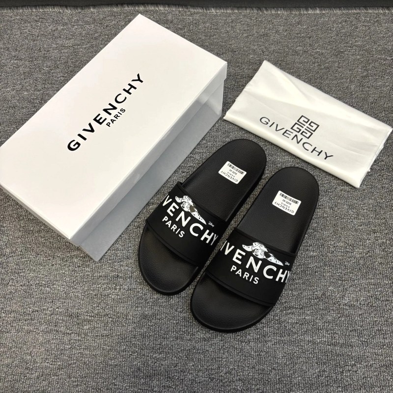 Givenchy Black Slides in a Couple Style with a Full 35–45 Size Run