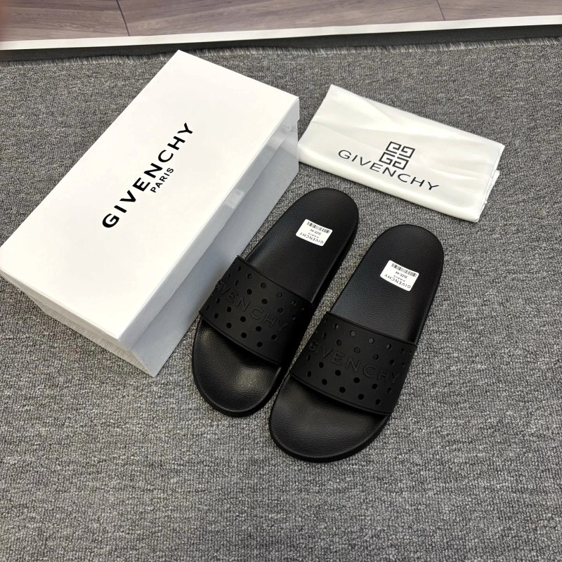 Givenchy Black One-Strap Slides in a Casual Couple Style, Sizes 35–45