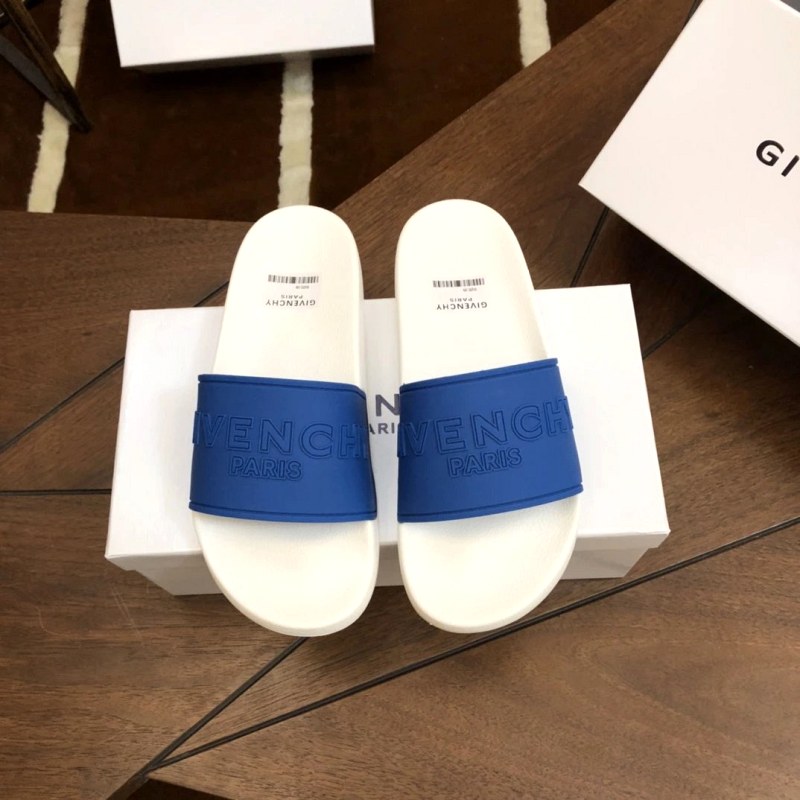 Givenchy Brown Slides With Embossed Lettering and a 35–45 Size Run
