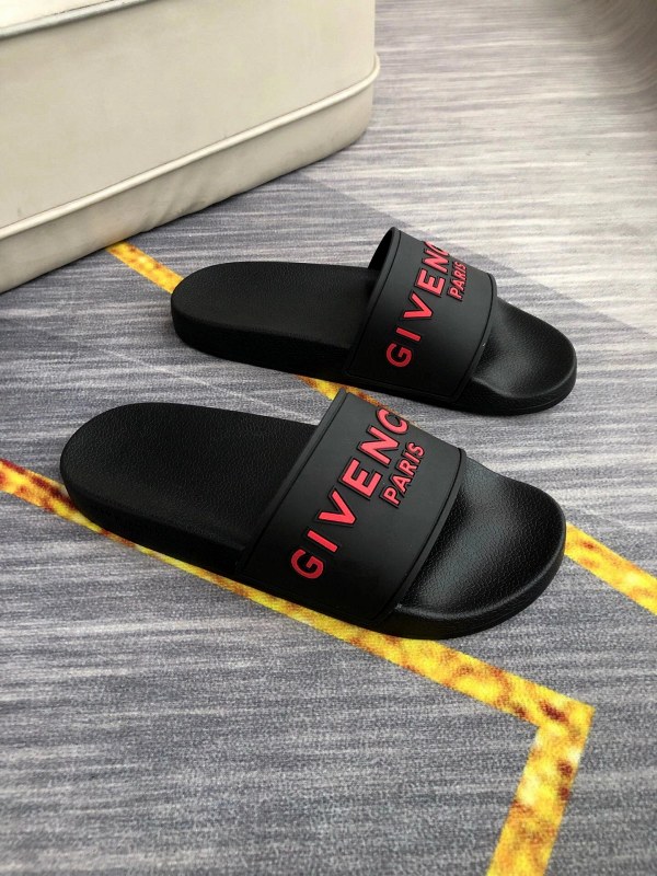 Givenchy Black Slides With Embossed Lettering in a Full EU 35–45 Run