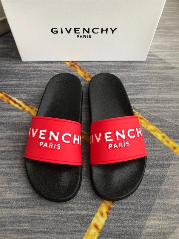 Givenchy Black Casual Slides with Embossed Lettering, Listed in Sizes 35–45