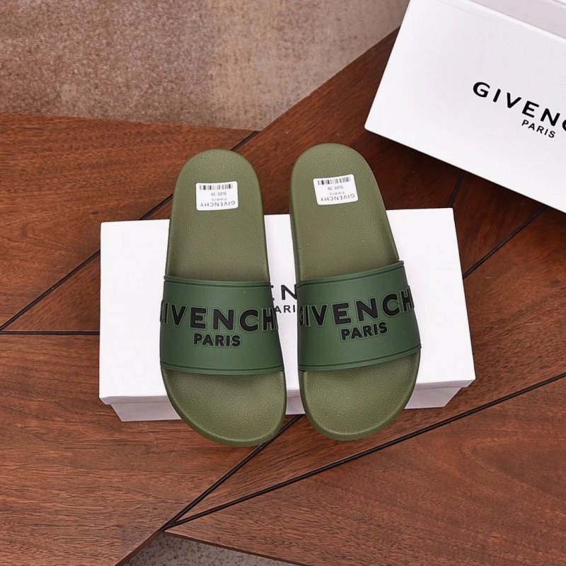 Givenchy Green Casual Slide with an Embossed Wordmark, Listed in EU 35–45