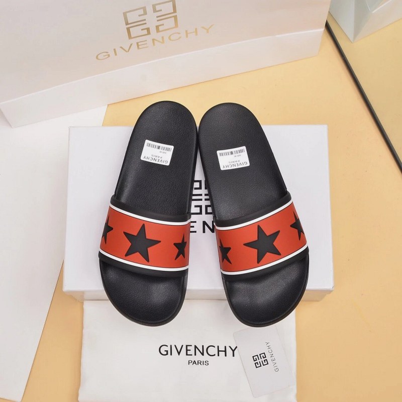 Givenchy Black Slides with Embossed Brand Lettering in a 35–45 Size Run