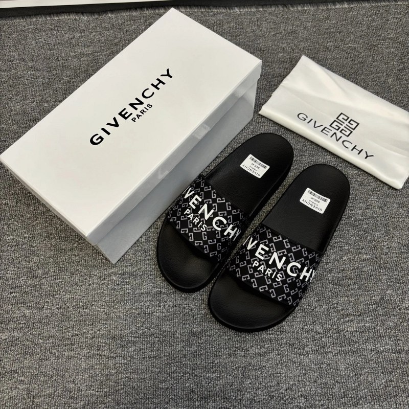 Givenchy Black Slides in a Wide 35–45 Couple Size Run