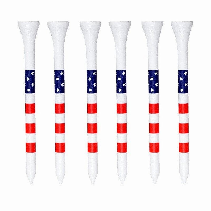 PM99 Golf Red Wooden Golf Tees in a Single-Prong, Mixed-Spec Pack