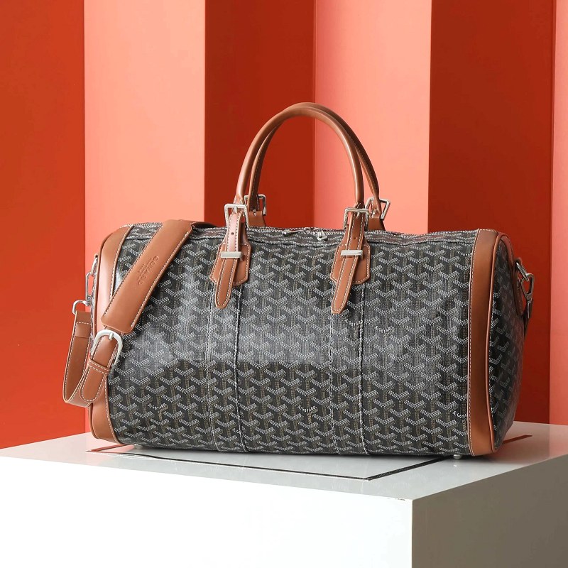 Goyard Croisiere 50 Holdall in Goyardine Canvas with Detachable Crossbody Strap