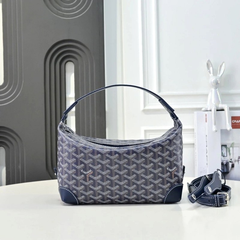 Goyard Gray Wash Pouch with Added Handle Strap, 25 × 12 × 12 cm