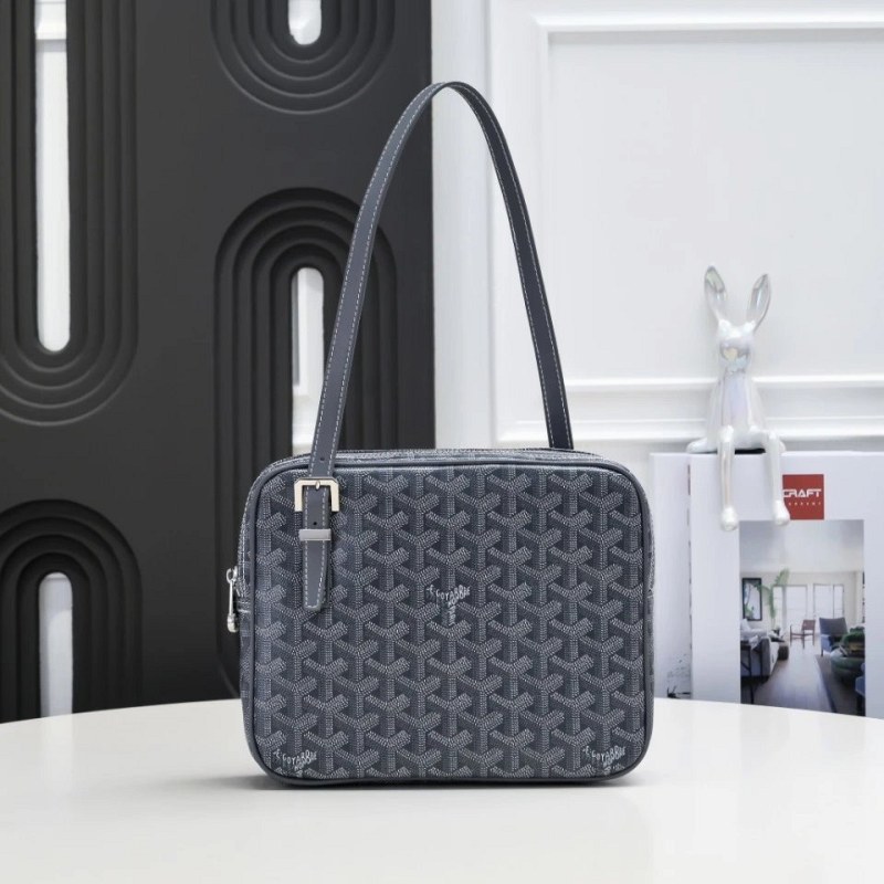 Goyard Black Shoulder Bag in a Slouchy Hobo Silhouette, Listed at 24 × 6 × 19 cm