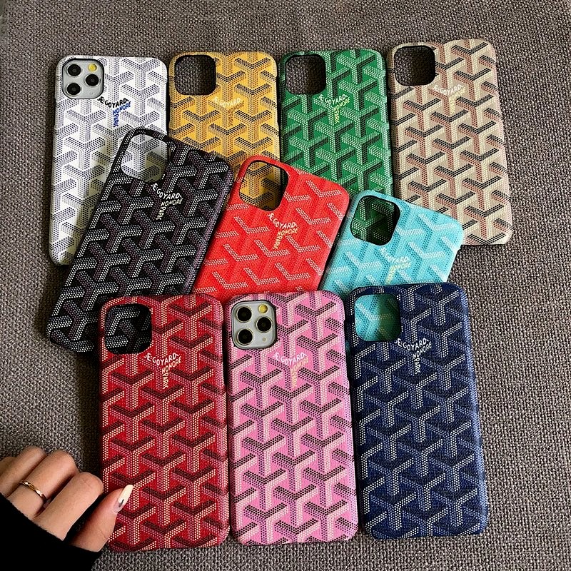 Goyard navy phone case: PC hard-shell back cover with broad iPhone model coverage