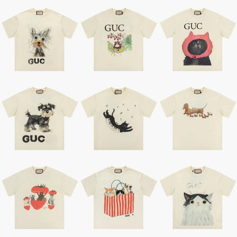 Gucci Graphic Print Kids' T-Shirt in 15 Cartoon Colorways, Pure Cotton