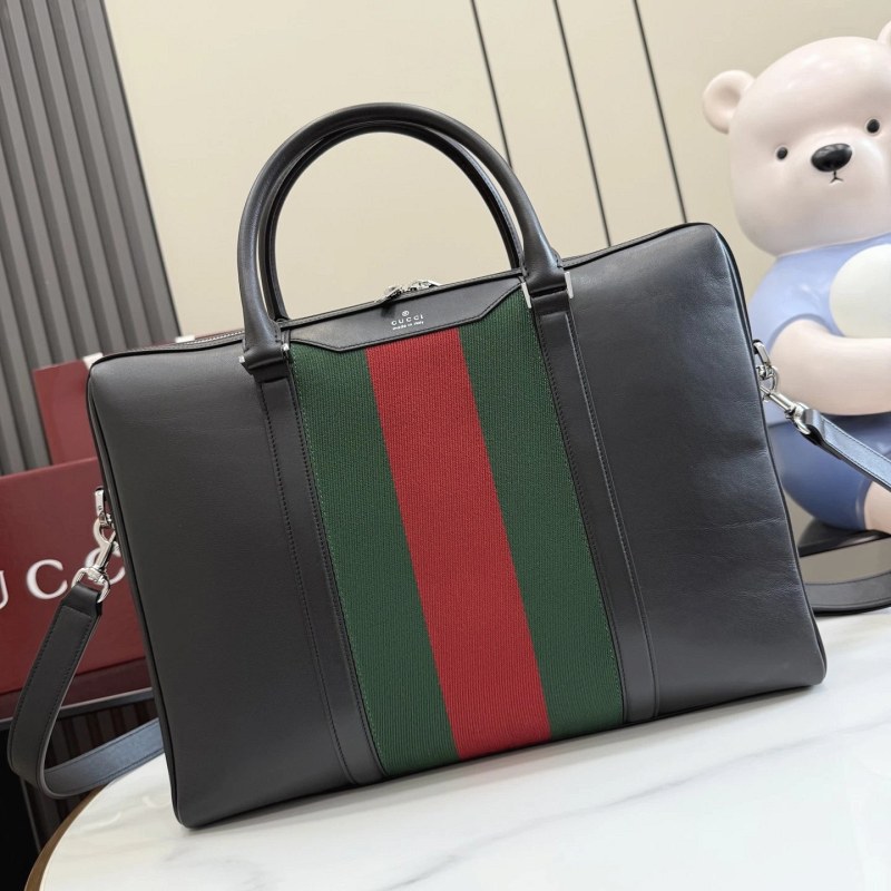 Gucci Black Cowhide Flap Crossbody in a Medium Vertical-Square Shape