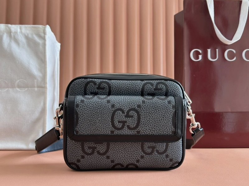 Gucci Black Cowhide Crossbody with Flap Closure and Soft Build